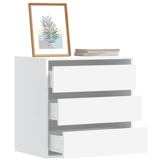 vidaXL Corner Chest of Drawers White 60x41x58 cm Engineered Wood 1
