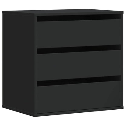 vidaXL Corner Chest of Drawers Black 60x41x58 cm Engineered Wood 2