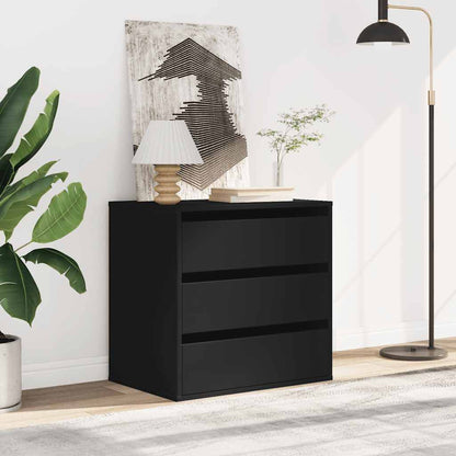 vidaXL Corner Chest of Drawers Black 60x41x58 cm Engineered Wood 3