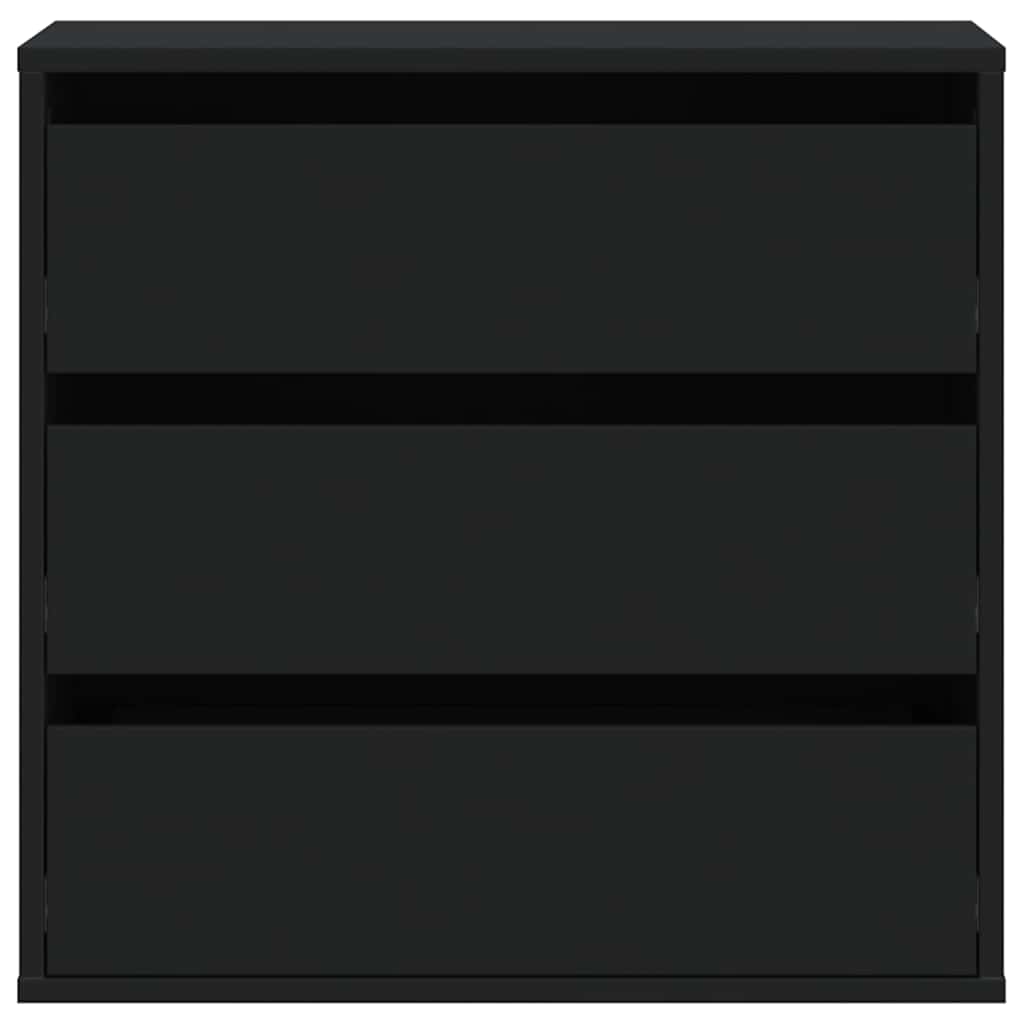 vidaXL Corner Chest of Drawers Black 60x41x58 cm Engineered Wood 4