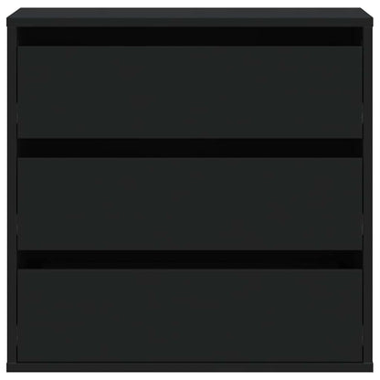 vidaXL Corner Chest of Drawers Black 60x41x58 cm Engineered Wood 4