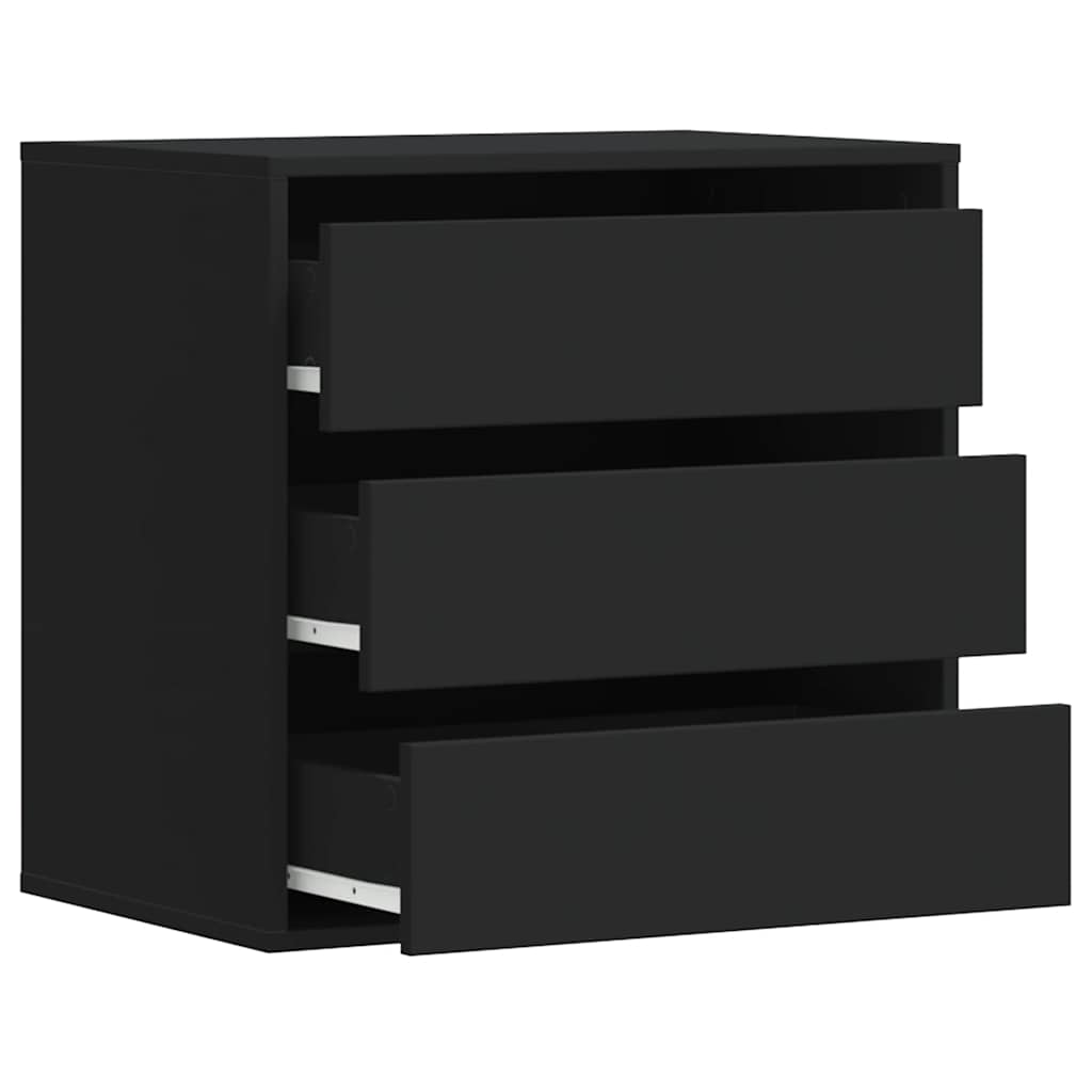 vidaXL Corner Chest of Drawers Black 60x41x58 cm Engineered Wood 5