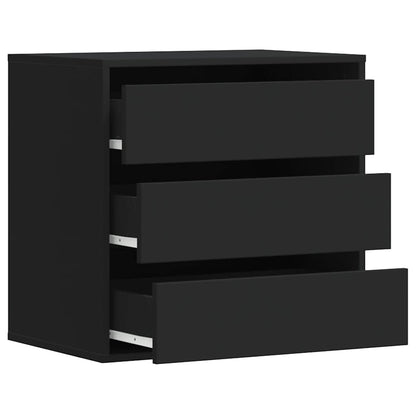 vidaXL Corner Chest of Drawers Black 60x41x58 cm Engineered Wood 5