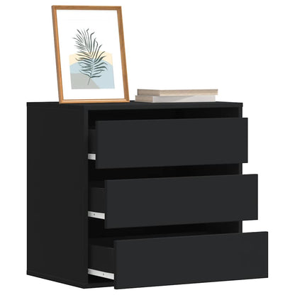 vidaXL Corner Chest of Drawers Black 60x41x58 cm Engineered Wood 1