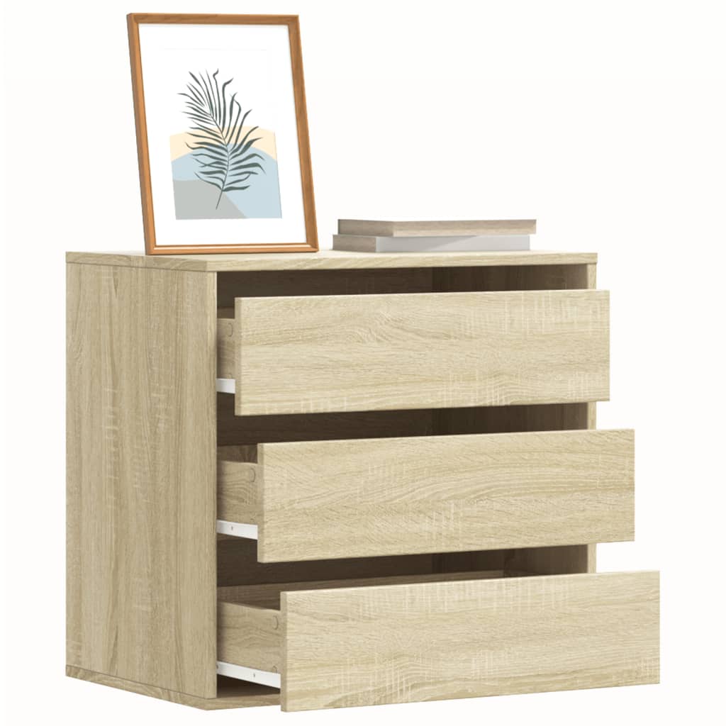 vidaXL Corner Chest of Drawers Sonoma Oak 60x41x58 cm Engineered Wood 1