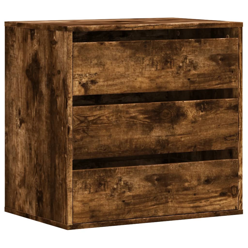 vidaXL Corner Chest of Drawers Smoked Oak 60x41x58 cm Engineered Wood 2