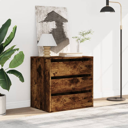 vidaXL Corner Chest of Drawers Smoked Oak 60x41x58 cm Engineered Wood 3