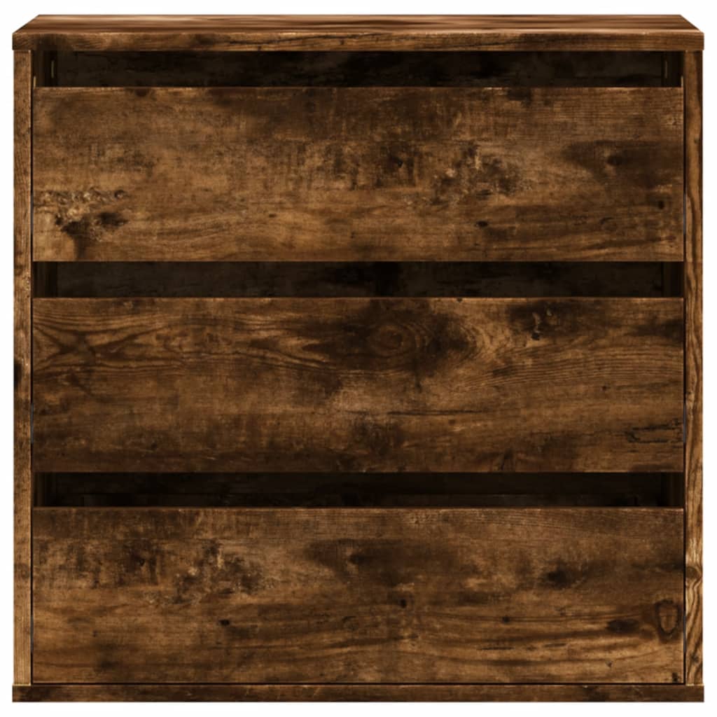 vidaXL Corner Chest of Drawers Smoked Oak 60x41x58 cm Engineered Wood 4