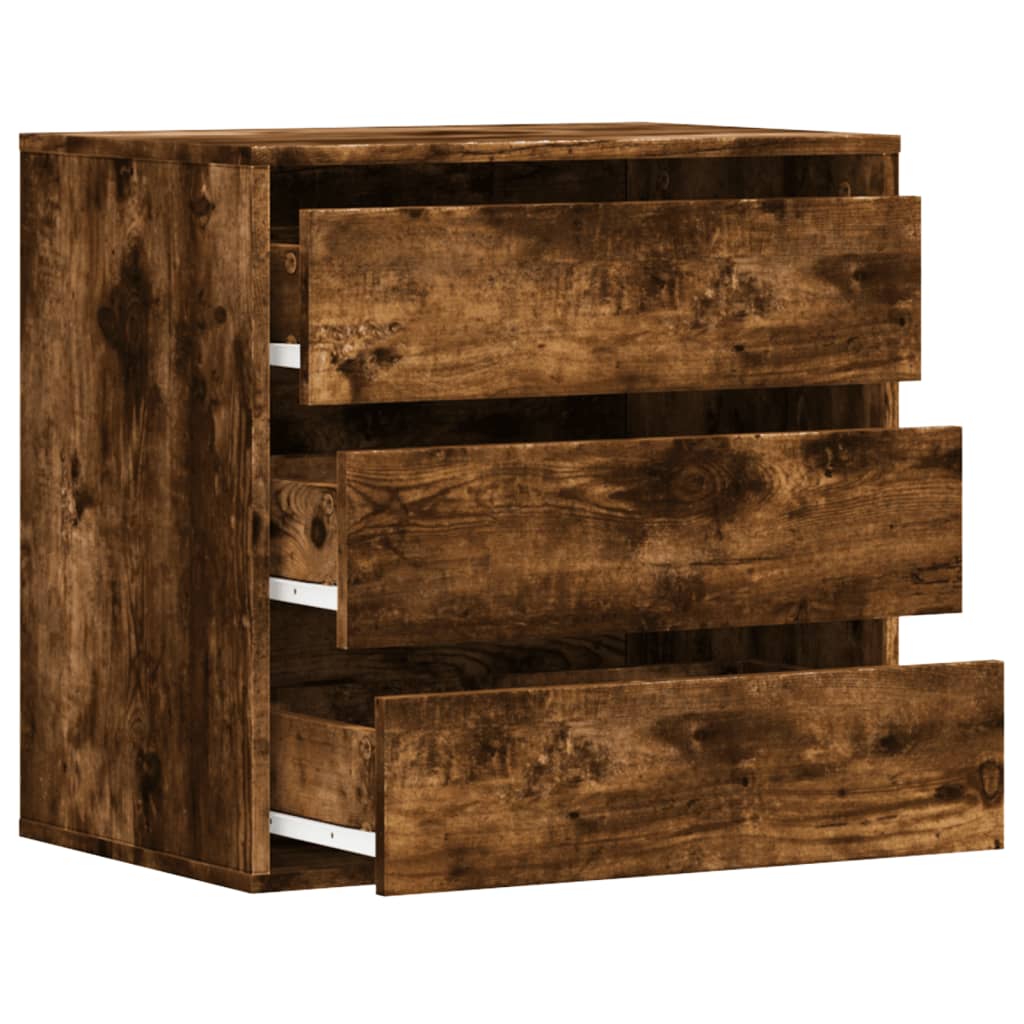 vidaXL Corner Chest of Drawers Smoked Oak 60x41x58 cm Engineered Wood 5