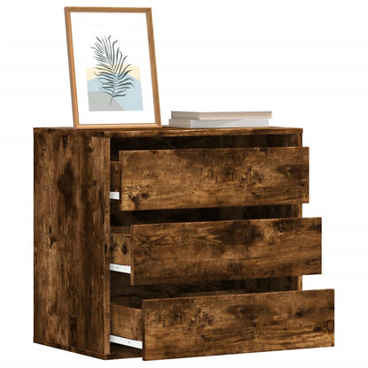 vidaXL Corner Chest of Drawers Smoked Oak 60x41x58 cm Engineered Wood 1