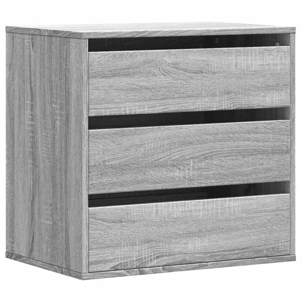 vidaXL Corner Chest of Drawers Grey Sonoma 60x41x58 cm Engineered Wood 2