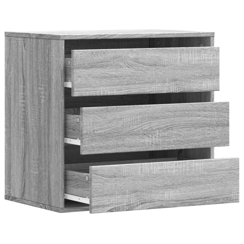 vidaXL Corner Chest of Drawers Grey Sonoma 60x41x58 cm Engineered Wood 5