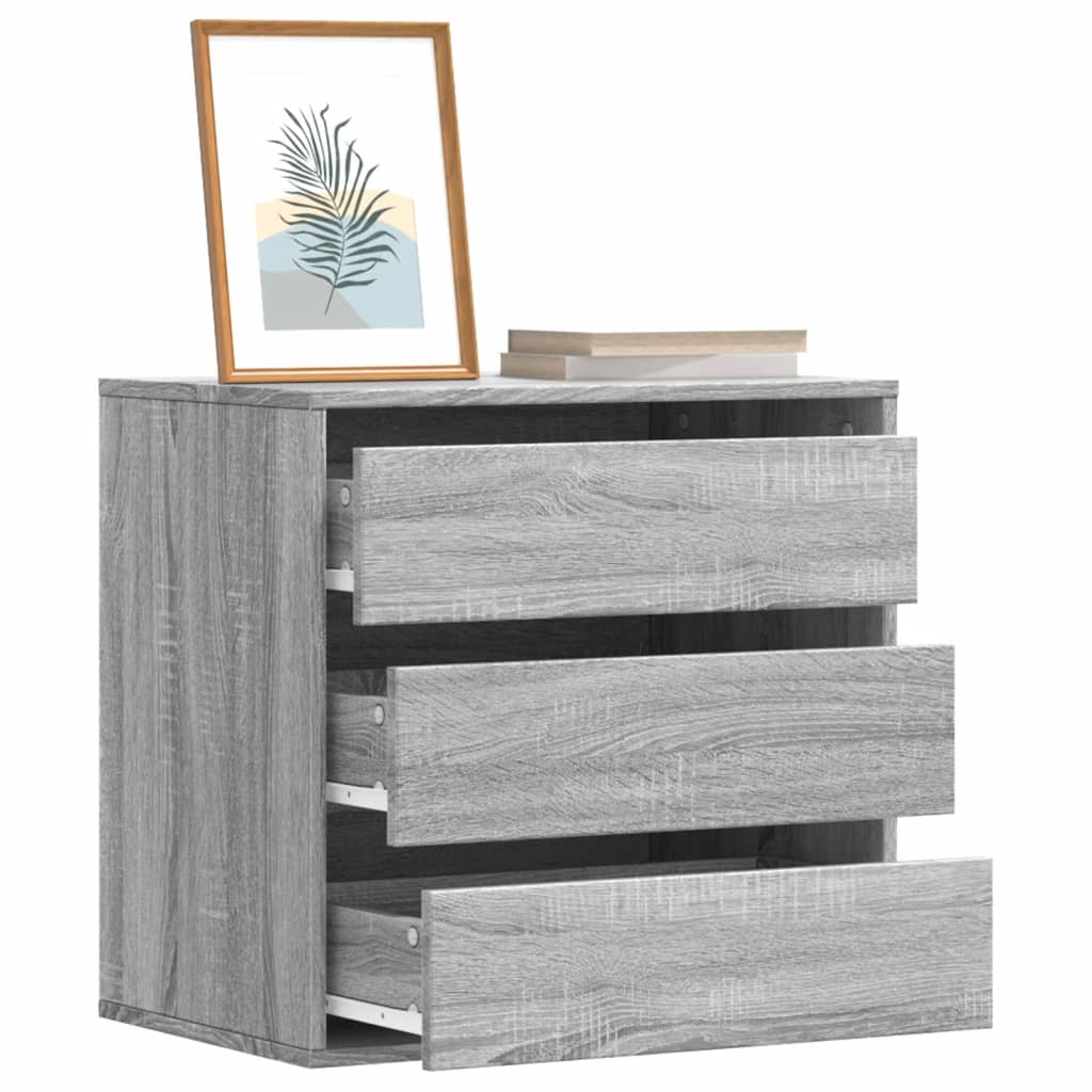 vidaXL Corner Chest of Drawers Grey Sonoma 60x41x58 cm Engineered Wood 1