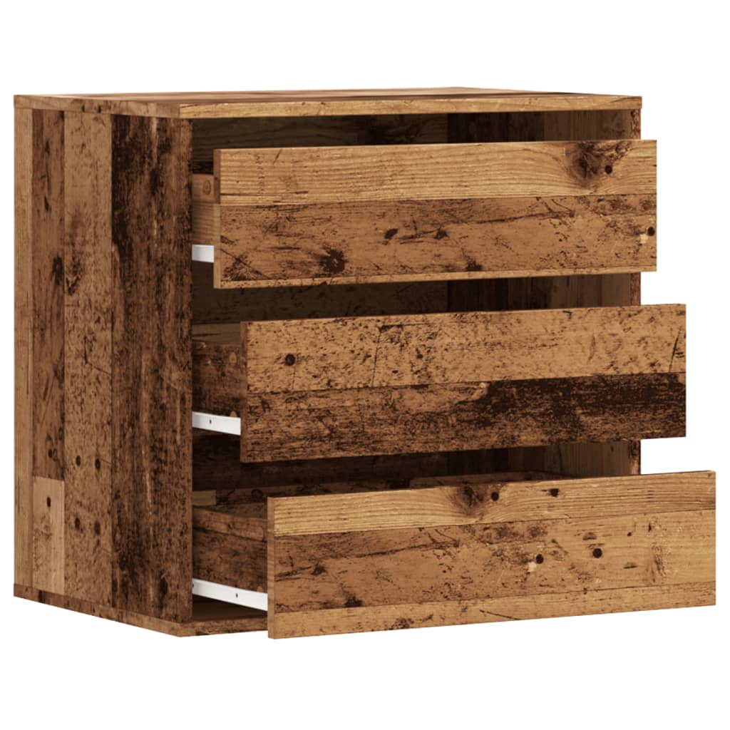 vidaXL Corner Chest of Drawers Old Wood 60x41x58 cm Engineered Wood 5