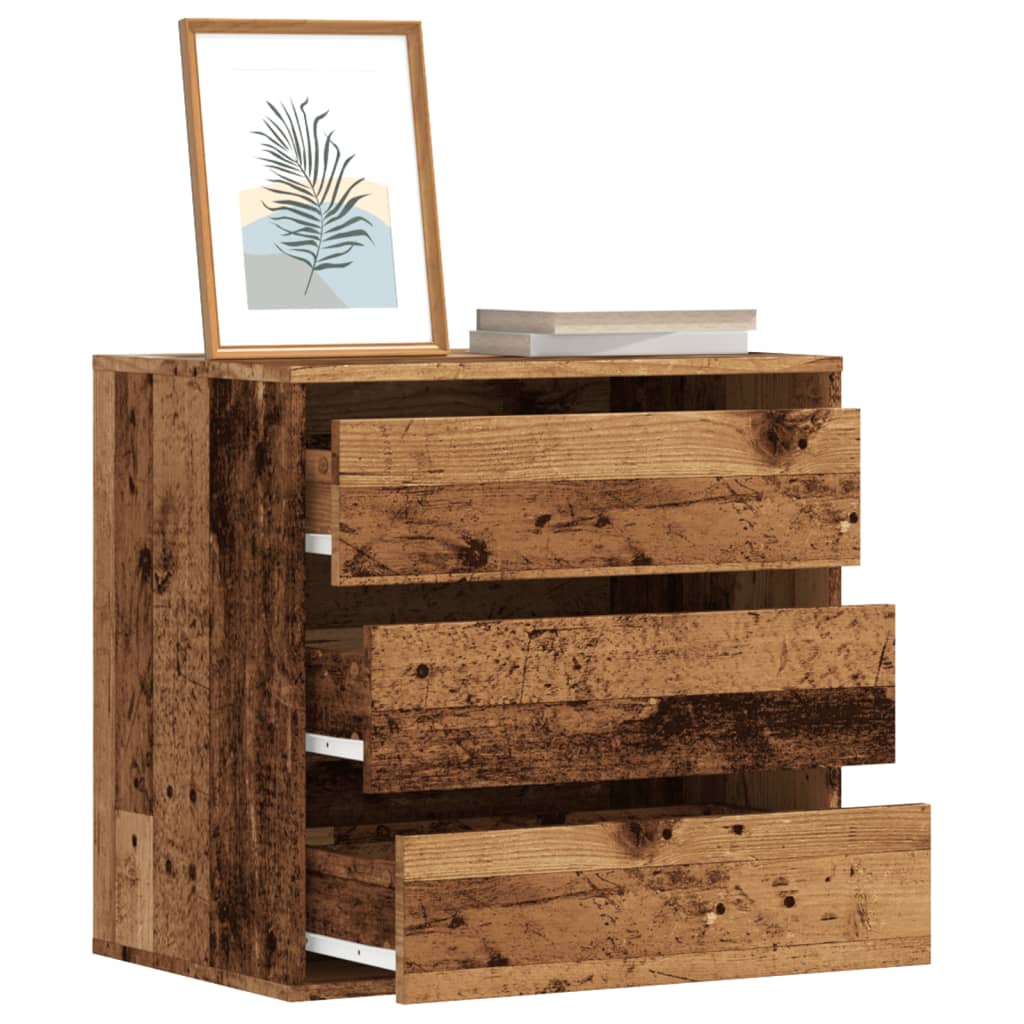 vidaXL Corner Chest of Drawers Old Wood 60x41x58 cm Engineered Wood 1