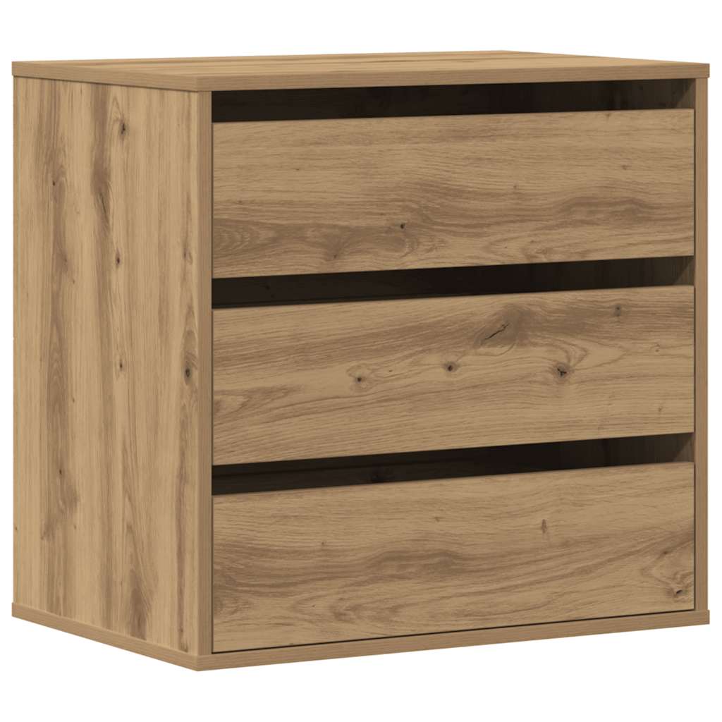 vidaXL Corner Chest of Drawers Artisian Oak 60x41x58 cm Engineered Wood 2