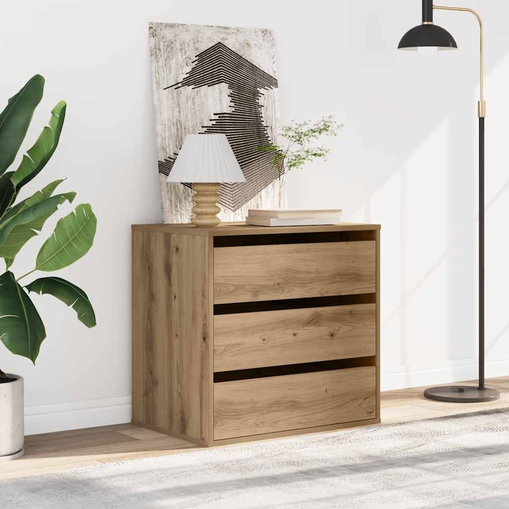 vidaXL Corner Chest of Drawers Artisian Oak 60x41x58 cm Engineered Wood 1