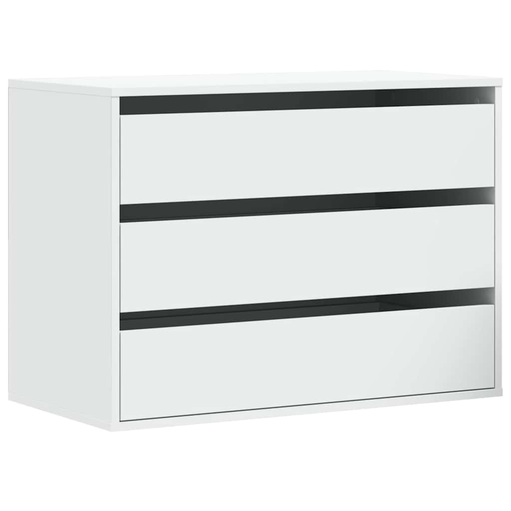 vidaXL Corner Chest of Drawers White 80x41x58 cm Engineered Wood 2