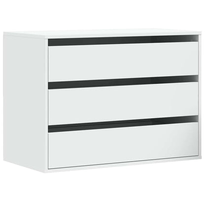 vidaXL Corner Chest of Drawers White 80x41x58 cm Engineered Wood 2