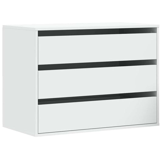 vidaXL Corner Chest of Drawers White 80x41x58 cm Engineered Wood 2