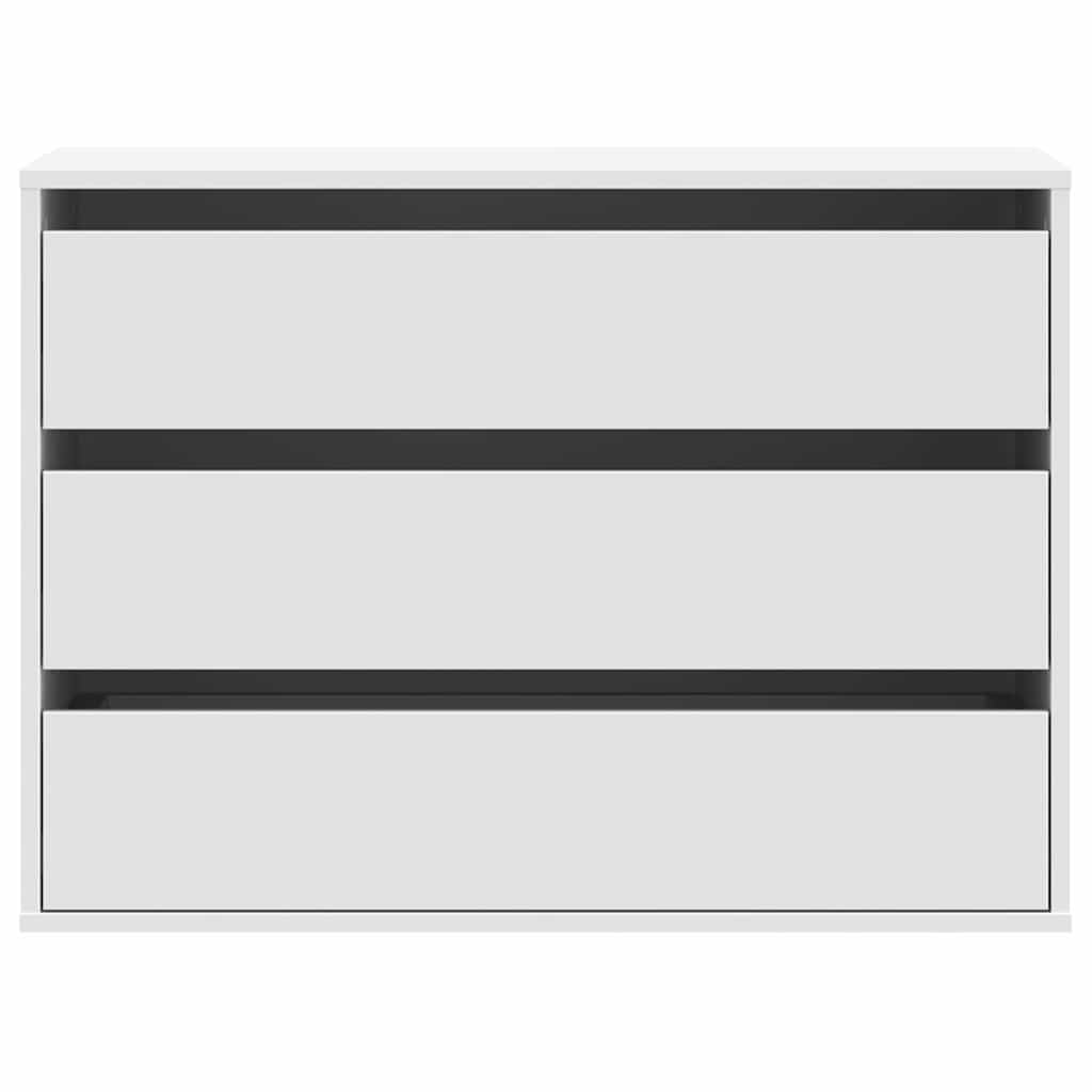 vidaXL Corner Chest of Drawers White 80x41x58 cm Engineered Wood 4