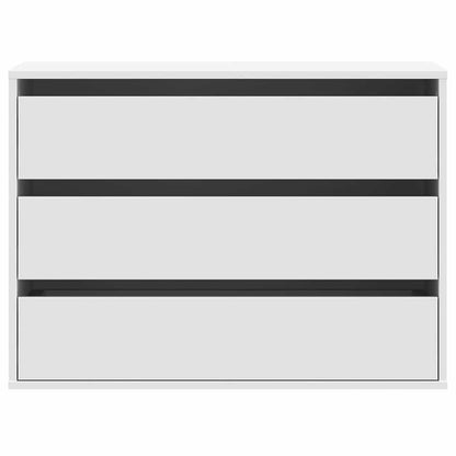 vidaXL Corner Chest of Drawers White 80x41x58 cm Engineered Wood 4