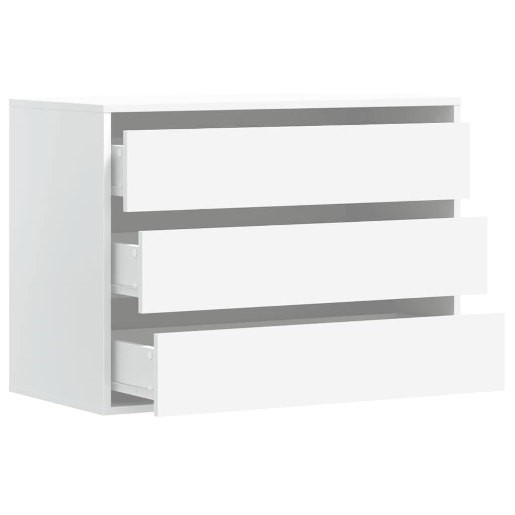 vidaXL Corner Chest of Drawers White 80x41x58 cm Engineered Wood 5