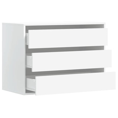 vidaXL Corner Chest of Drawers White 80x41x58 cm Engineered Wood 5