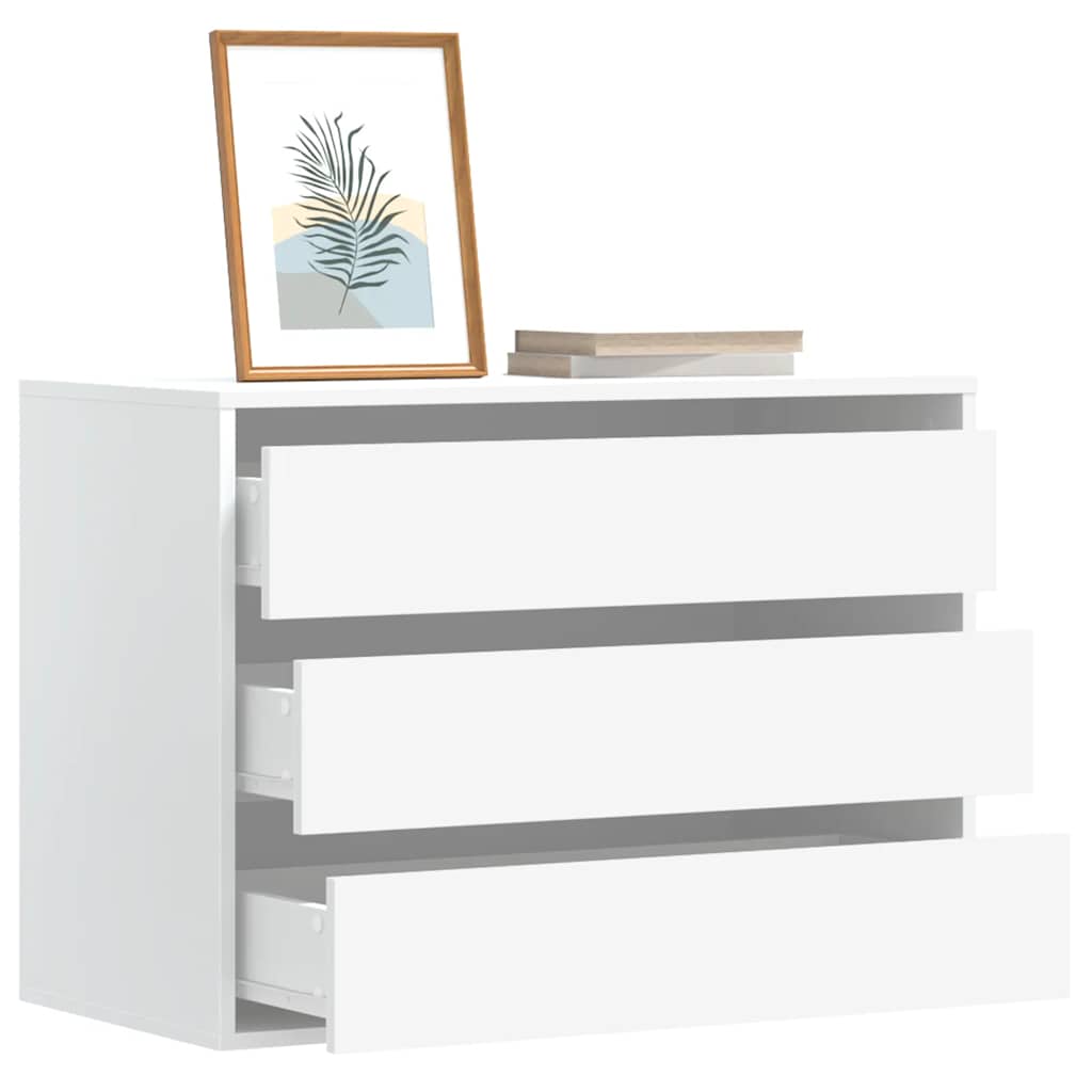 vidaXL Corner Chest of Drawers White 80x41x58 cm Engineered Wood 1