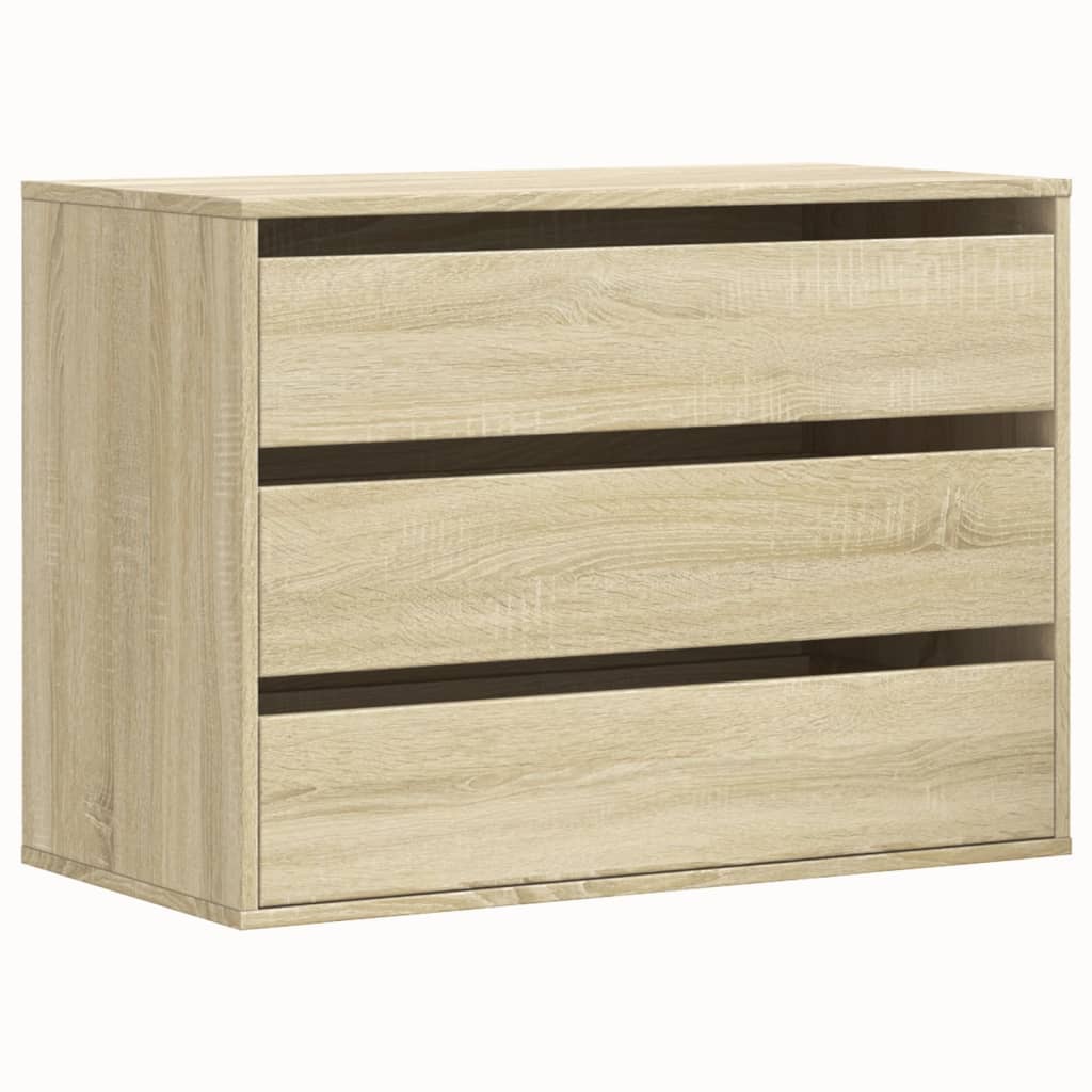 vidaXL Corner Chest of Drawers Sonoma Oak 80x41x58 cm Engineered Wood 2