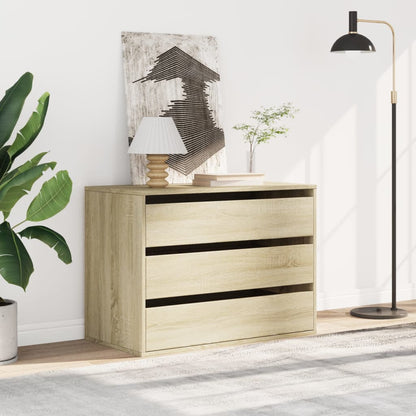 vidaXL Corner Chest of Drawers Sonoma Oak 80x41x58 cm Engineered Wood 3