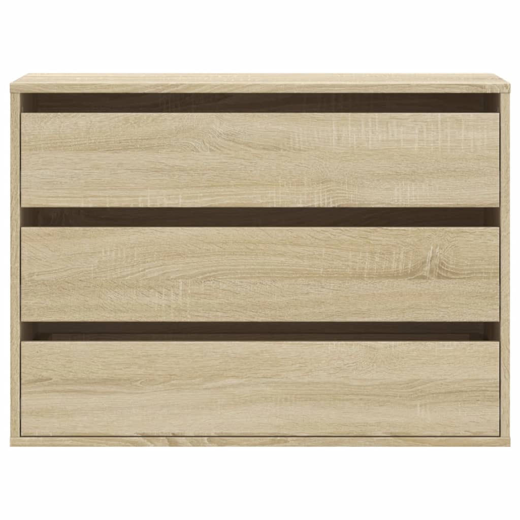 vidaXL Corner Chest of Drawers Sonoma Oak 80x41x58 cm Engineered Wood 4