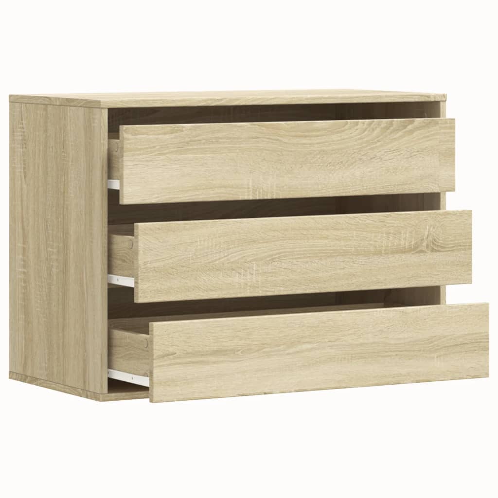 vidaXL Corner Chest of Drawers Sonoma Oak 80x41x58 cm Engineered Wood 5