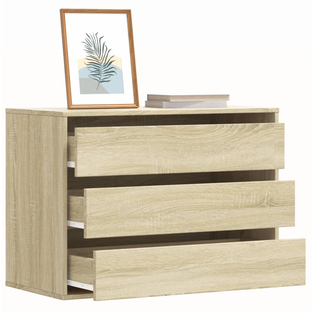 vidaXL Corner Chest of Drawers Sonoma Oak 80x41x58 cm Engineered Wood 1