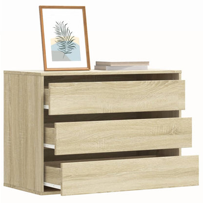 vidaXL Corner Chest of Drawers Sonoma Oak 80x41x58 cm Engineered Wood 1