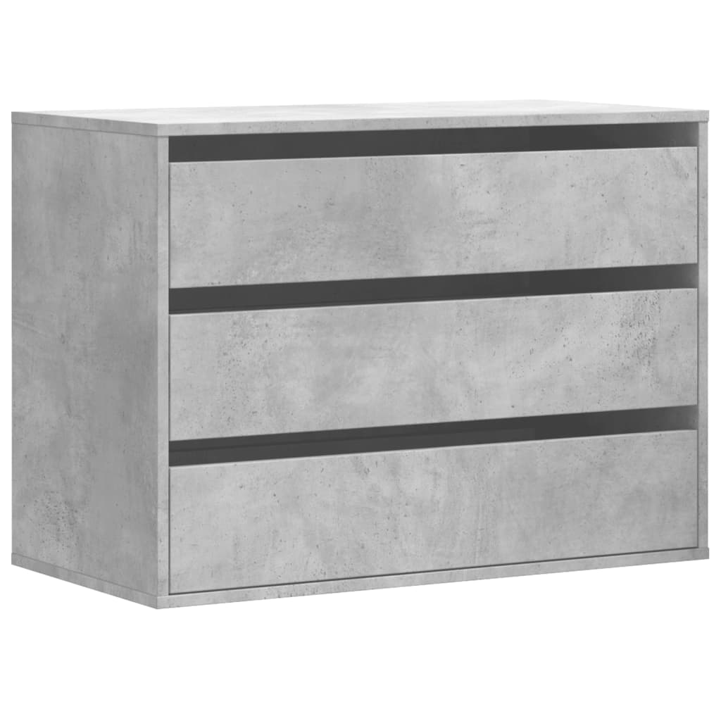vidaXL Corner Chest of Drawers Concrete Grey 80x41x58 cm Engineered Wood 2