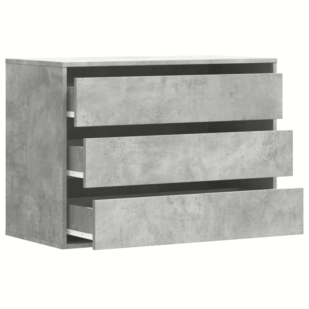 vidaXL Corner Chest of Drawers Concrete Grey 80x41x58 cm Engineered Wood 5