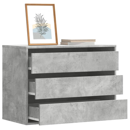 vidaXL Corner Chest of Drawers Concrete Grey 80x41x58 cm Engineered Wood 1