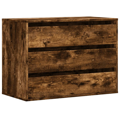 vidaXL Corner Chest of Drawers Smoked Oak 80x41x58 cm Engineered Wood 2