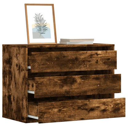vidaXL Corner Chest of Drawers Smoked Oak 80x41x58 cm Engineered Wood 1