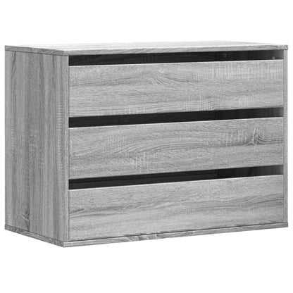 vidaXL Corner Chest of Drawers Grey Sonoma 80x41x58 cm Engineered Wood 2