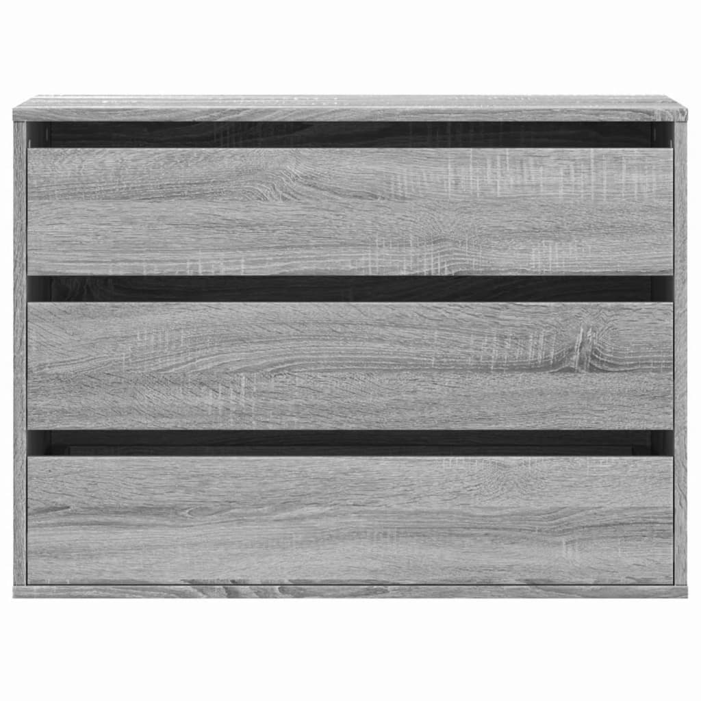 vidaXL Corner Chest of Drawers Grey Sonoma 80x41x58 cm Engineered Wood 4