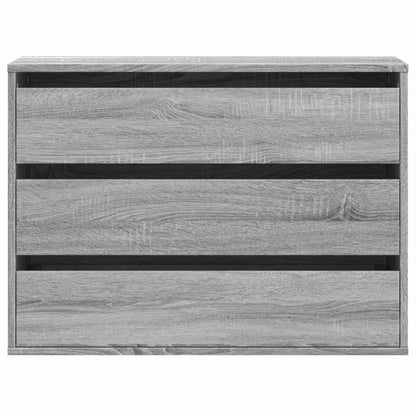 vidaXL Corner Chest of Drawers Grey Sonoma 80x41x58 cm Engineered Wood 4