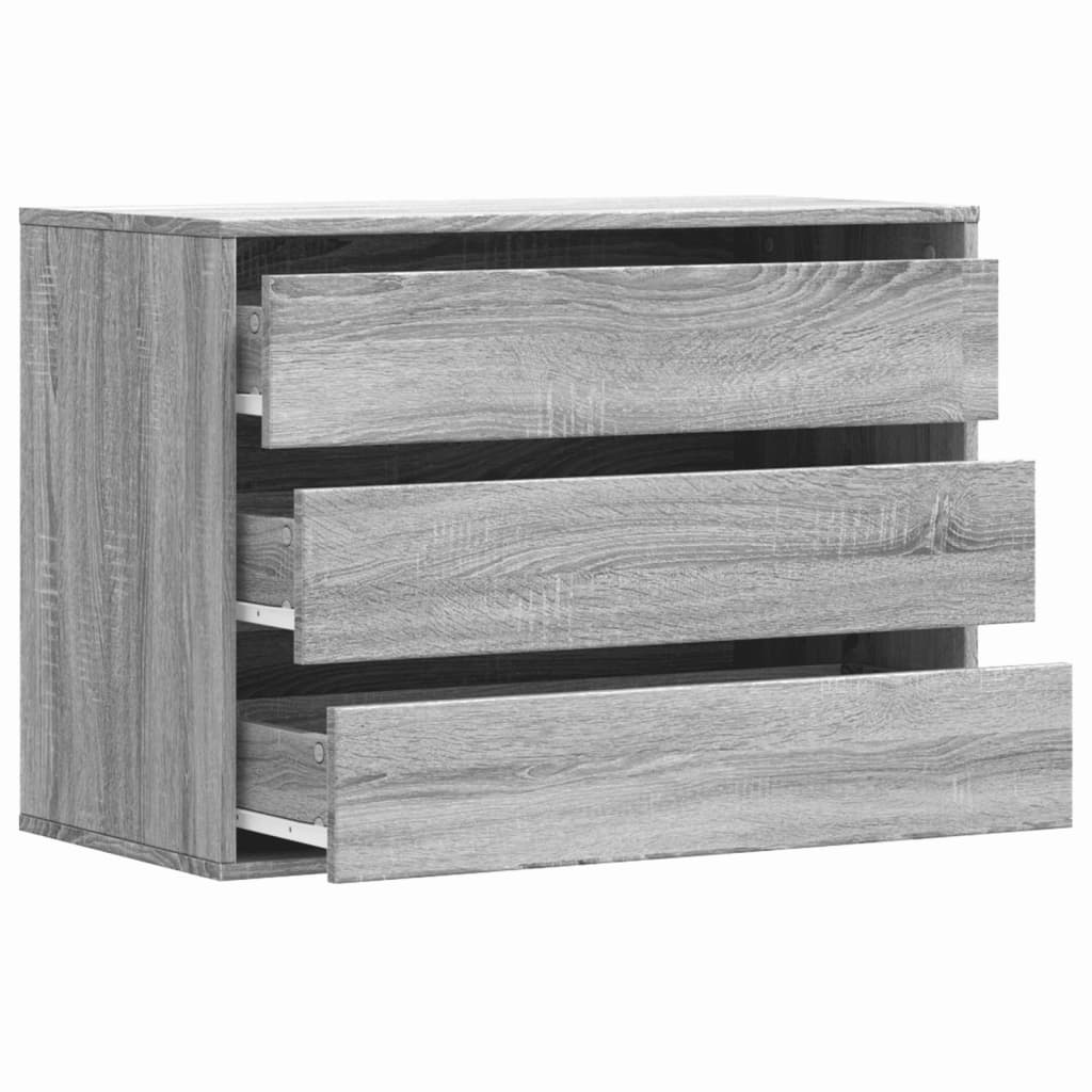 vidaXL Corner Chest of Drawers Grey Sonoma 80x41x58 cm Engineered Wood 5