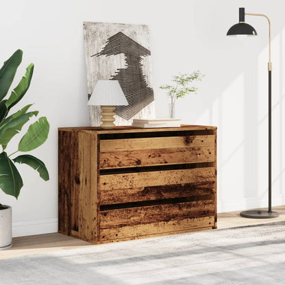 vidaXL Corner Chest of Drawers Old Wood 80x41x58 cm Engineered Wood 3