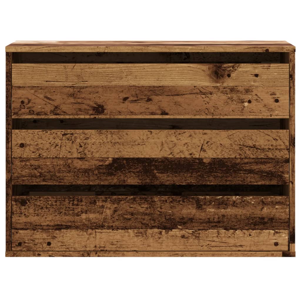 vidaXL Corner Chest of Drawers Old Wood 80x41x58 cm Engineered Wood 4