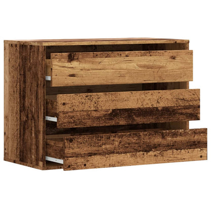 vidaXL Corner Chest of Drawers Old Wood 80x41x58 cm Engineered Wood 5