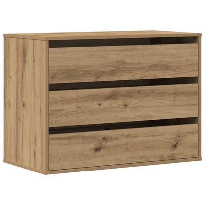 vidaXL Corner Chest of Drawers Artisian Oak 80x41x58 cm Engineered Wood 2