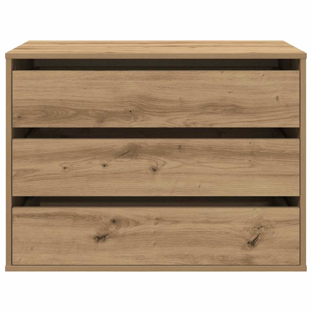 vidaXL Corner Chest of Drawers Artisian Oak 80x41x58 cm Engineered Wood 4