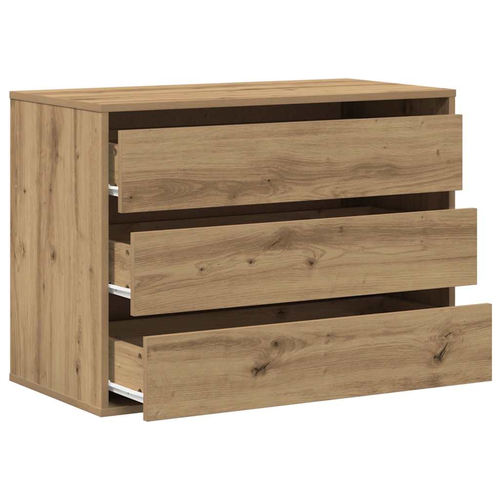 vidaXL Corner Chest of Drawers Artisian Oak 80x41x58 cm Engineered Wood 5